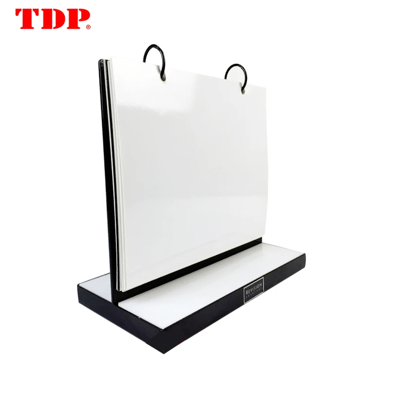 Customize Office Stationery Acrylic Desk Calendar Stand With Black Drawer