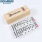 Domino Dominoes Domino Indoor Wooden Domino Box Game Educational Dominoes Set Game For Adult And Children