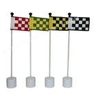 Colorful OEM Backyard Golf Training Aids Practice Putting Green Flag Poles Cup Set