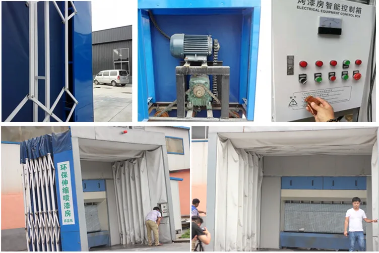 Good quality folding retractable paint spray booth for truck painting