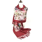 Silk Shawl Shawl Wrap Bruceriver Women's Double Layer Cashmere And Silk Feel Reversible Scarf Shawl Wrap