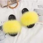 Factory Direct Wholesale Mink Fur Slides Children Fur Slippers ladies leather jacket fur collar