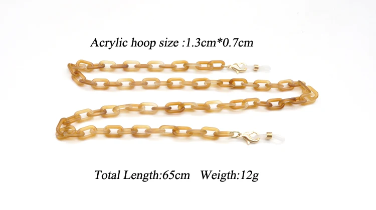 2020 2021 fashion mini hoop link masking strap necklace for women light acrylic eyeglasses chain holder
