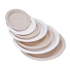Eco Plate Disposable Bagasse Plate Eco Friendly Compostable Disposable 6 Inch Bagasse Sugarcane Round Plate