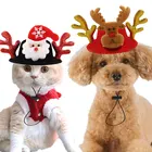 Wholesale luxury decorated Christmas santa hat for pet dog