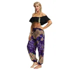 Women's Smocked Waist Harem Yoga Pants Summer Hippie Boho Palazzo Pants Women Casual Pants