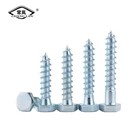 Hexagon Screw Carbon Steel Hexagon Wooden Screw Din571 M8*70