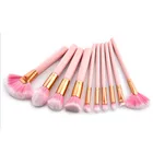 2019 10pcs artist multifunction beautiful pink 10pcs make up brush wholesale personalized makeup brushes