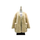 Women lambsWool Coat New design warm winter Faux Shearling Teddy Furry cashmere