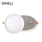OKELI High bright indoor lighting aluminum smd 8w 15w 22w round recessed mounted led panel