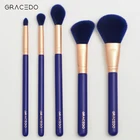 Wholesale Private Label 5pcs Blue Makeup Brush Set New Eyebrow Eyelash Brush 2020 Cosmetic Brush