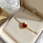 Shell Bracelet Set Shell 2020 New Exquisite Lady Shell Agate Inlaid Heart-shaped Bracelet Or Necklace Fine Jewellery Set
