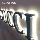 Custom Outdoor Metal Stainless Steel Logo 3D Backlit LED Signage