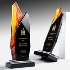 Award Glass Trophy Custom Award Fashionable Souvenir New Design 3D K9 Glass Color Crystal Trophy