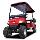 battery driven 2 person golf cart with warning light