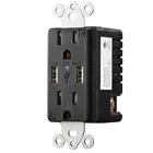 Black 125V/ 15A Electrical Duplex 4.2A USB Wall Outlet Socket