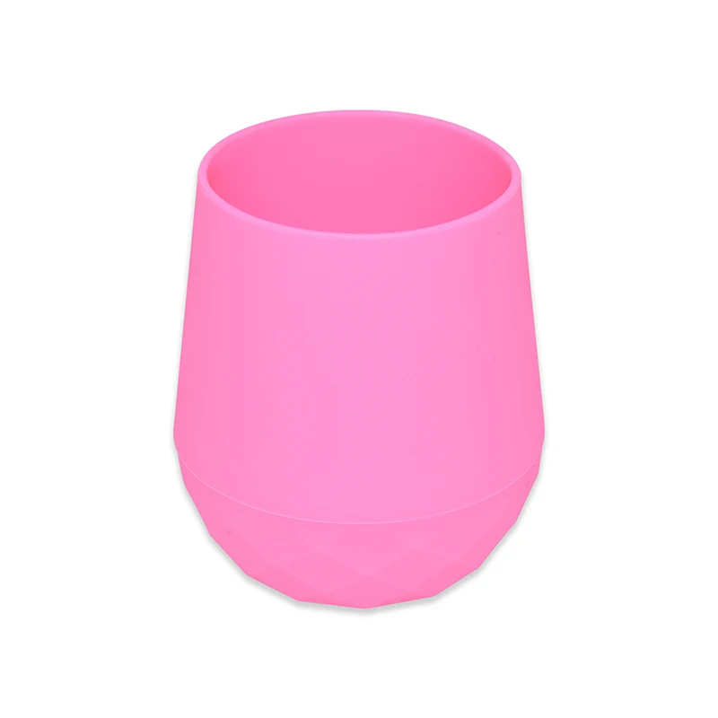 BHD Food Grade Unbreakable Non-Slip Silicone Baby Tiny Training Cup Infant Small Feeding Drinking Cup factory
