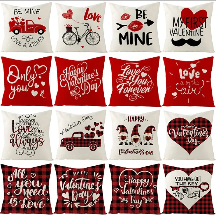 love rose flowers sofa pillow cushion pillow cover valentines