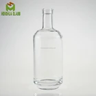 clear round flint spirits glass bottle 700ml gin liquor vodka alcohol bottle with cork