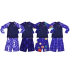 Kids 2 Piece Toddlers Zipper Bathing Suit Surfing Custom Guards Kids Boy Long Sleeve Rash Guard