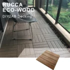 Garden Garden Flooring Hotsale WPC Antislip Waterproof DIY Interlocking Decking Flooring Tiles 300*300mm For Pool Garden Puzzle Tiles Exterior/interior