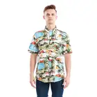 Summer Men's Hawaii Shirts Short Sleeve Floral Printed Casual Shirts Men