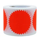 Hybsk 2" Fluorescence Red Certificate Sealing Labels Awards Legal Embossing Stickers