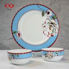 Wholesale Bone China Chinese Style Blue and White Flowers Tableware for Birthday Gift
