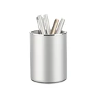 Vaydeer Round Aluminum Desktop Organizer and Cup Storage Box Metal Pencil and Pen Holder