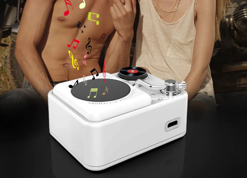 Vinyl Record Player Style Bluetooth Speaker Retro Wireless Speakers Vintage Record A8 Speaker - ANKUX.COM