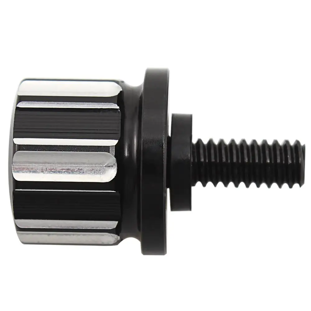 Motorcycle Black Seat Bolt Tab Screw Nut For Harley Dyna Street Glide Road Glide Ultra Glide W/ 1/4-20 Thread Sportster 96-2020