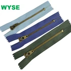 Zipper Zippers #5 Custom Brass Metal Close End Men's Pants Jeans Zipper For Garment Clothing Accessories Metal Zippers