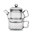 Restaurant equipment kitchen turkish glass tea pot kettle set tea coffee pot