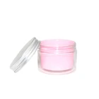 50g PET 50ML plastic cream jar with aluminum cap / plastic wide mouth food cans/ cream jar for face hair body cream