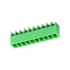 Electric Angle Pin Green Color Pluggable Type Natural Electric Terminal Block Connector