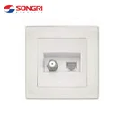 Songri European Standard Factory Price SAT TV + Tel Socket