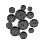 fancy recycled 2 4 hole sewing colored black plastic button for children clothing shirts woman overcoat clothes