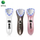 Hot Cold Face Massager Galvanic Light Photon Therapy Skin Care Device Ultrasonic Vibrating Ion Facial Massager