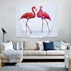 China Supplier Rectangle Custom Size Flamingo Pattern Printed Tapestry Fabric