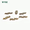 Decorative personalized diamond novelty shape metal zipper puller custom made Gold color zipper pulls