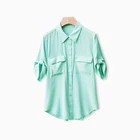 Women shirts silk Blouses long sleeve formal blouse women Shirts women's blouse tops