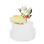 Custom Golden Bridal Acrylic Cake Decoration Wedding Cake Topper