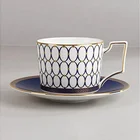 Porcelain Set Dinner Wholesale Bone China Online Ceramic Plates Navy Blue Dinnerware