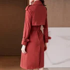 2020 New Style Autumn Solid Twill Cotton Trench Coat