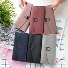 Card Purse Minimalist Wallet Women Long Section South Korea Buckle Women Wallet Card Purse Holder