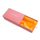 Eco Friendly Custom Pink Grey Board Drawer Gift Packaging Boxes with Sliver Stamping Logo
