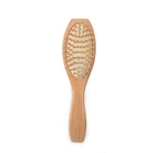Wholesale private label mini small bamboo detangling hair brush comb salon