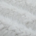 White Color Sherpa Fleece Fabric Special Design Faux Fur Fabrics