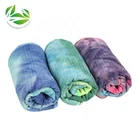 Personalized Custom High Quality Non Slip Tie Dyed Microfiber Rainbow Color Yoga Towel