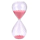 Originality Twisted Lines Handmade Birthday Gift Glass Unique Sand Timer 5 Minute Hourglass